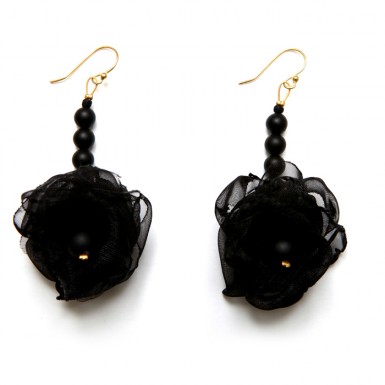 Erythrocytes earrings (black)